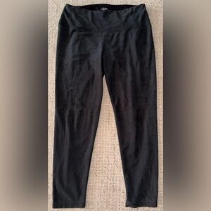 Lysse Faux suede Leggings L Large gray High Waist Pull On Ponte Pants